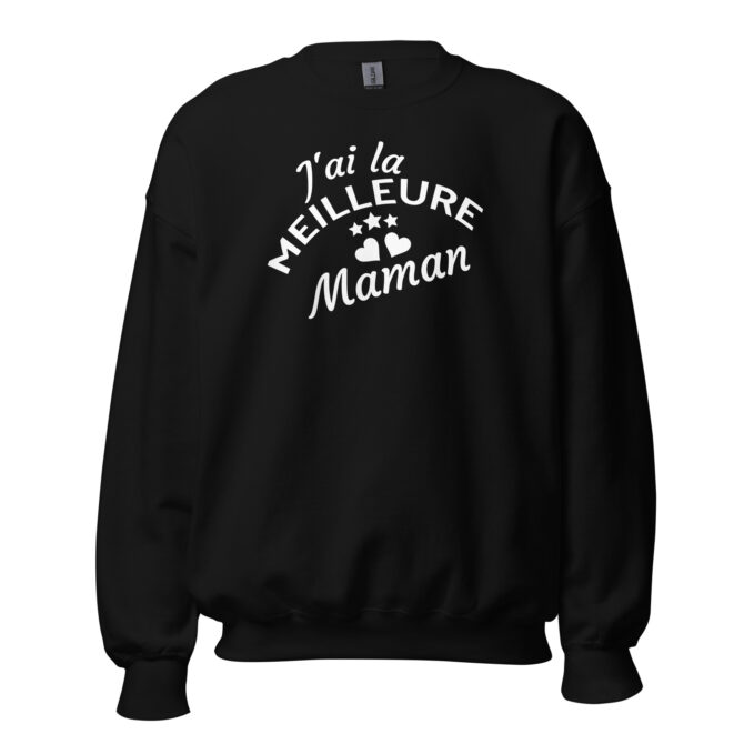 Sweat Unisexe à Col Rond J’ai la meilleure maman
