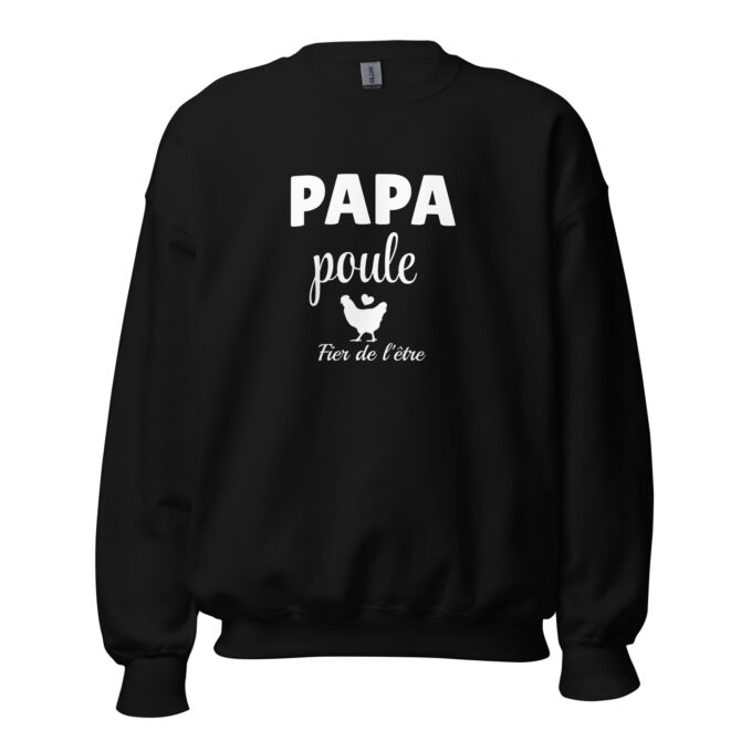 Sweat Unisexe à Col Rond papa poule fier de l’être