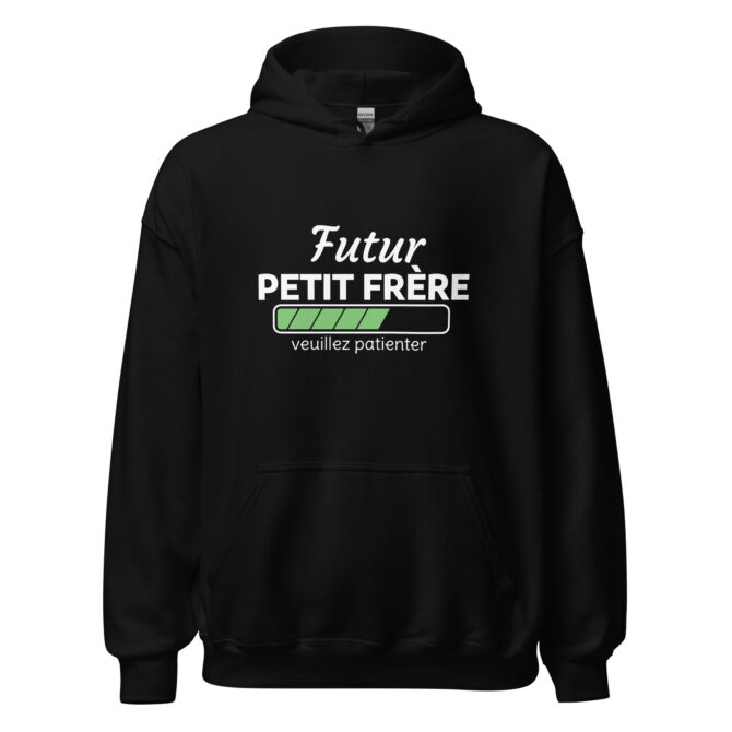 Sweat à capuche futur petit frère veuillez patienter