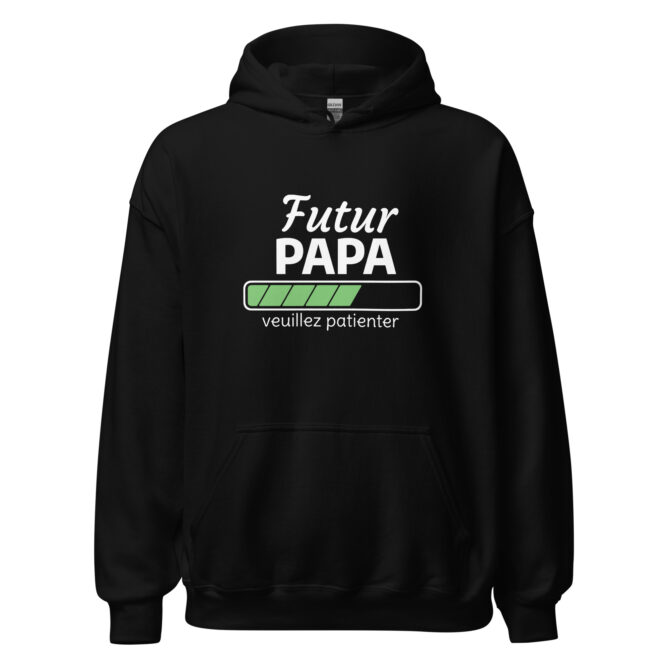 Sweat à capuche futur papa veuillez patienter