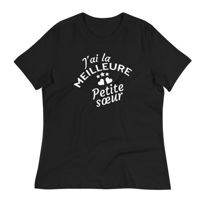 T-shirt Décontracté pour Femme J’ai la meilleure petite sœur