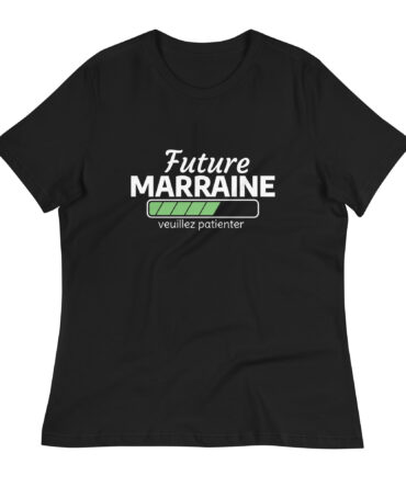 T-shirt Décontracté pour Femme future marraine veuillez patienter