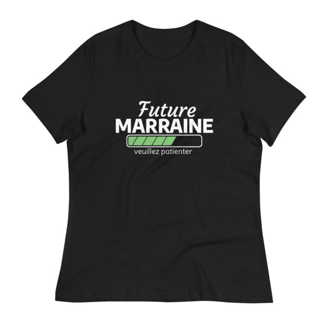 T-shirt Décontracté pour Femme future marraine veuillez patienter