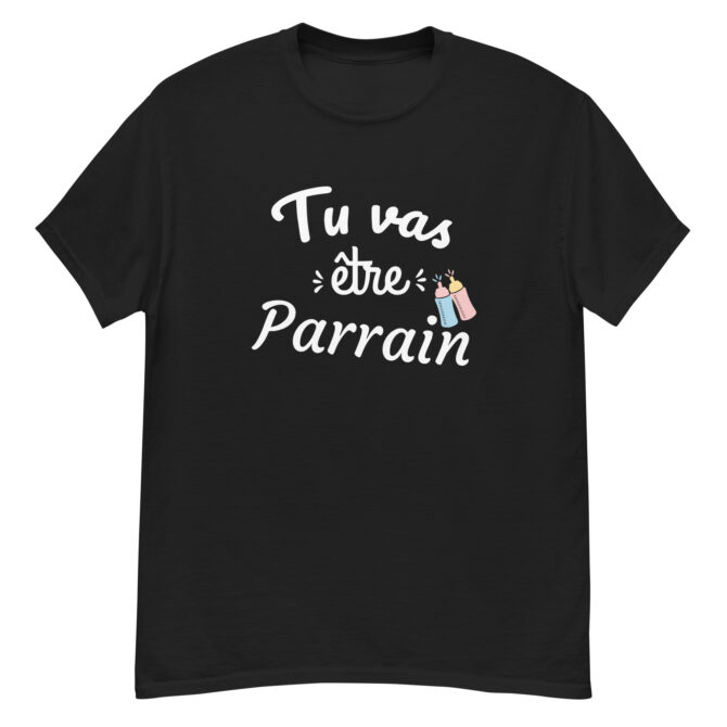 T-shirt classique homme tu va être parrain