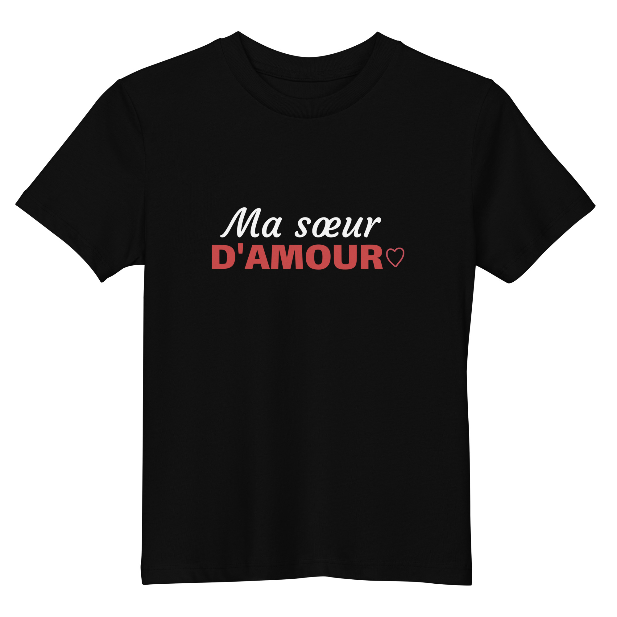 T-shirt en coton bio enfant Ma soeur d’amour