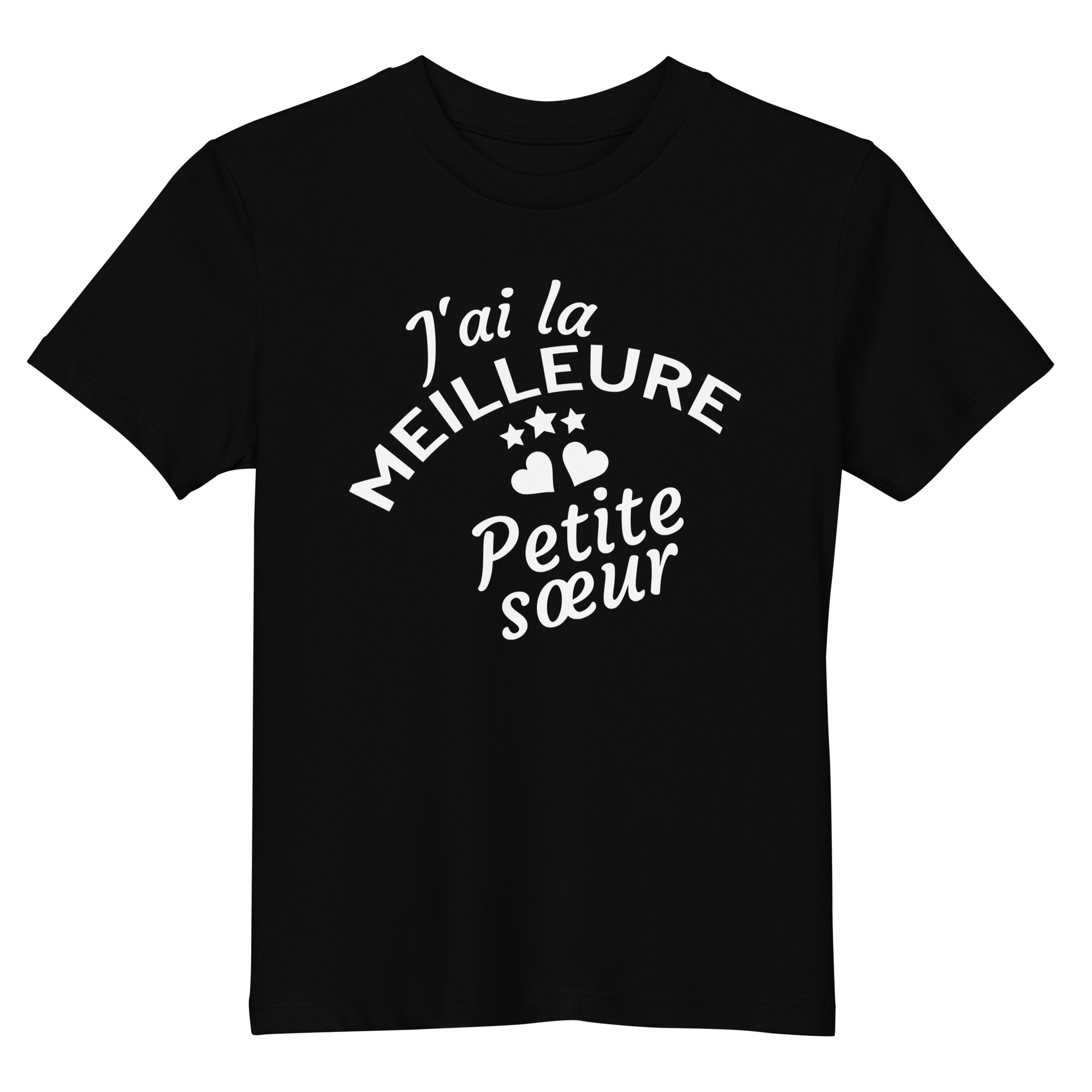 T-shirt en coton bio enfant J’ai la meilleure petite sœur