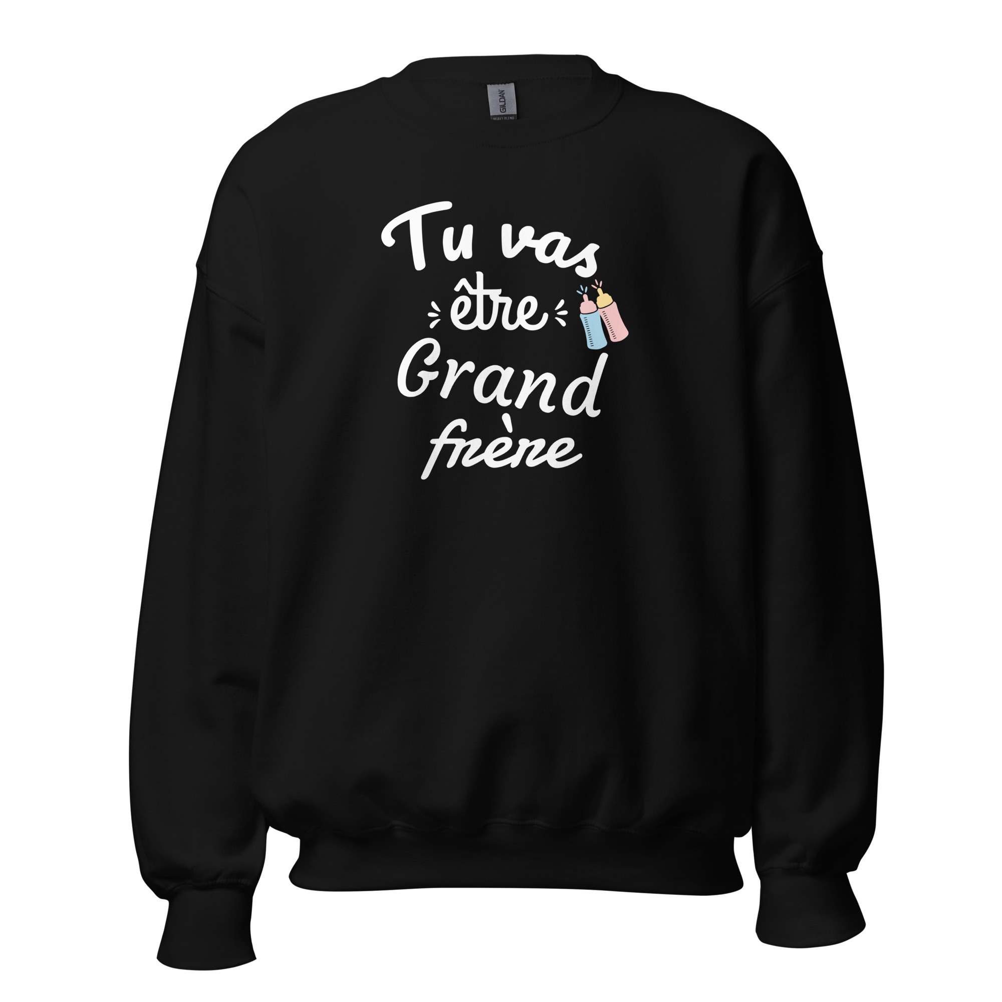 Sweat Unisexe à Col Rond tu va être grand frère