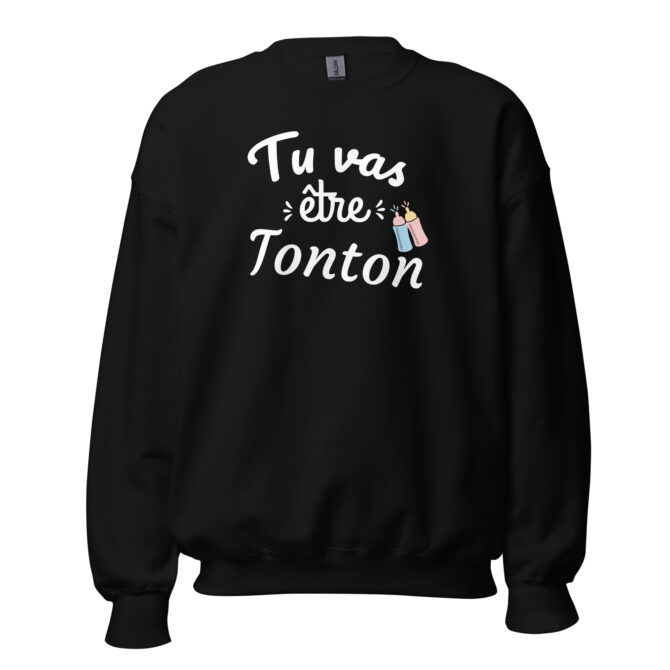 Sweat Unisexe à Col Rond tu va être tonton