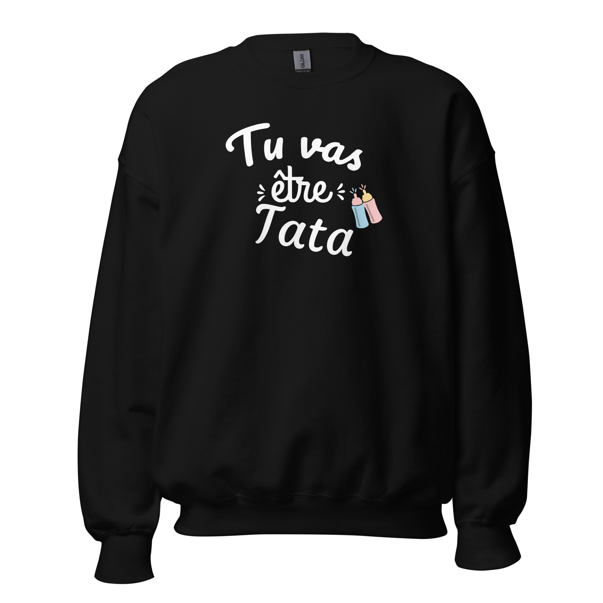 Sweat Unisexe à Col Rond tu va être tata