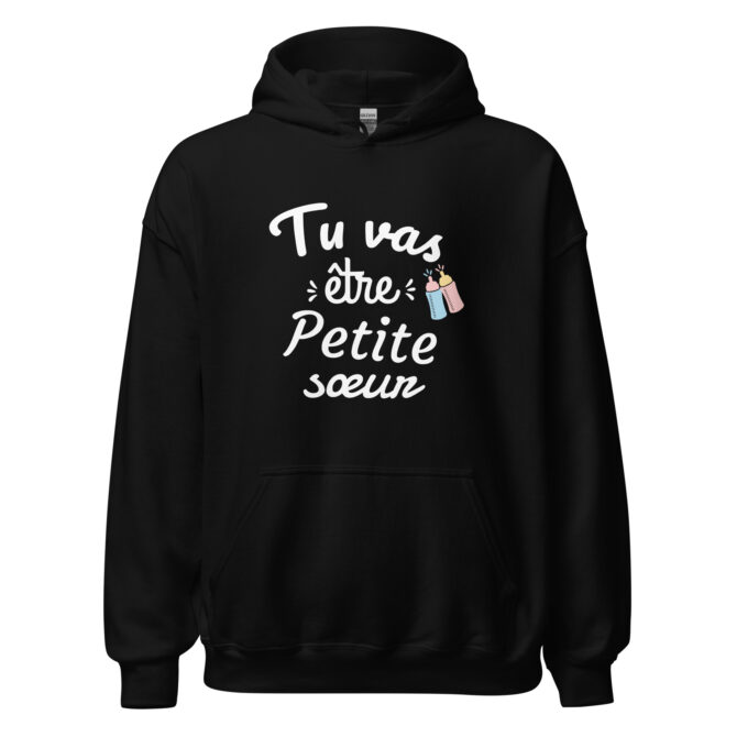 Sweat à capuche tu va être petite sœur
