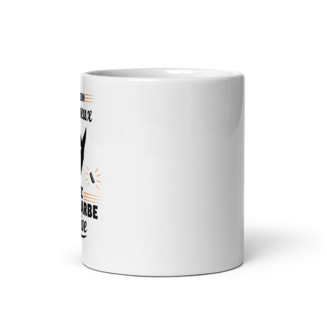Mug Blanc Brillant Pas besoin de cheveux avec cette barbe de rêve