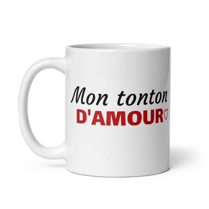 Mug Blanc Brillant Mon tonton d’amour