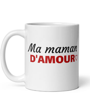 Mug Blanc Brillant Ma maman d’amour
