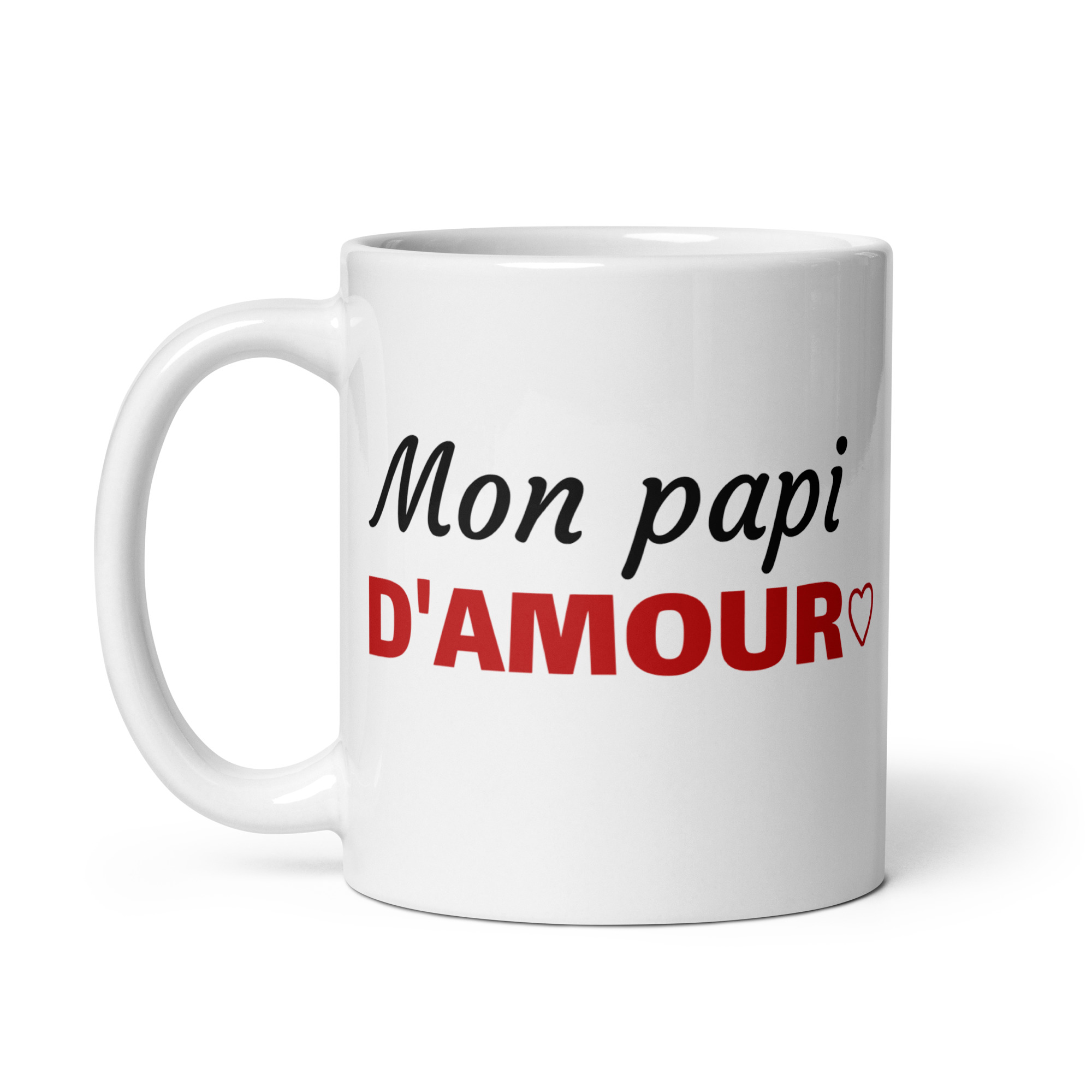 Mug Blanc Brillant Mon papi d’amour