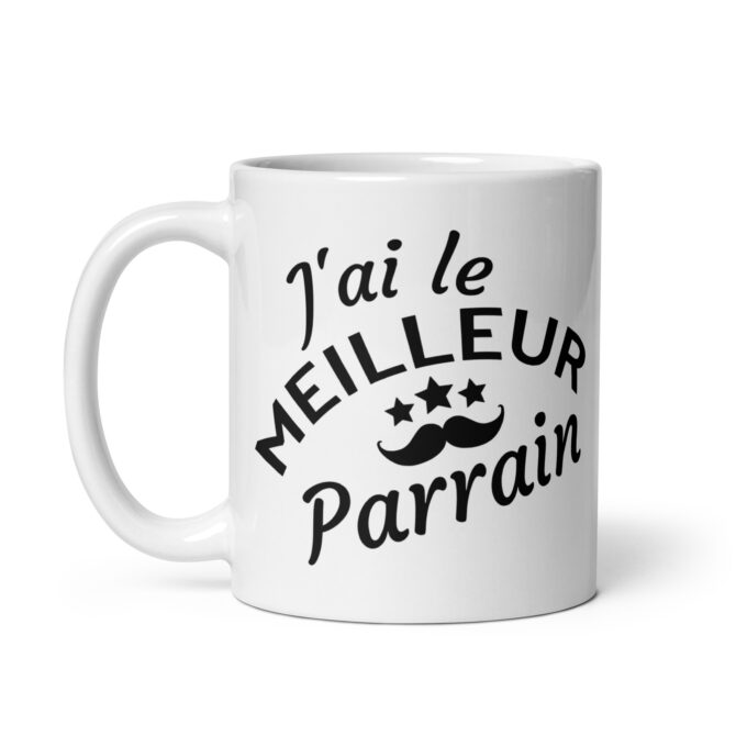 Mug Blanc Brillant J’ai le meilleur parrain