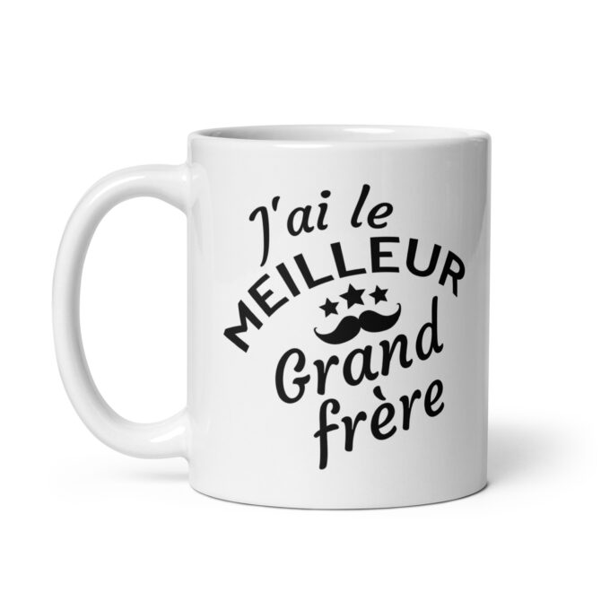 Mug Blanc Brillant J’ai le meilleur grand frère