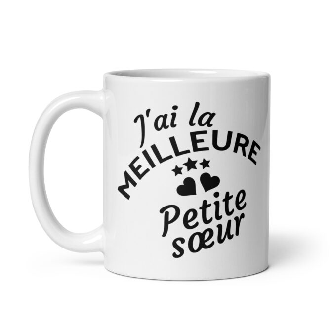 Mug Blanc Brillant J’ai la meilleure petite sœur