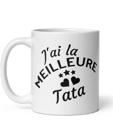 Mug Blanc Brillant J’ai la meilleure tata