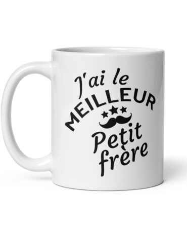 Mug Blanc Brillant J’ai le meilleur petit frère