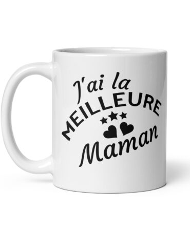 Mug Blanc Brillant J’ai la meilleure maman