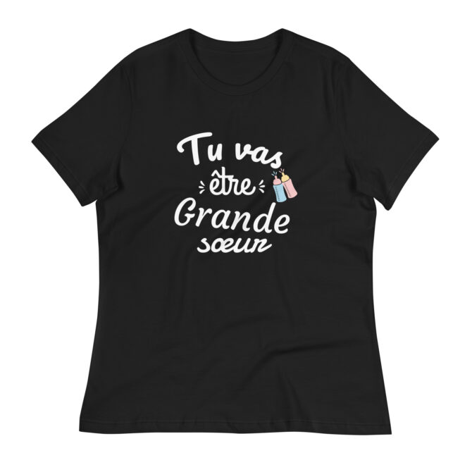 T-shirt Décontracté pour Femme tu va être grande sœur