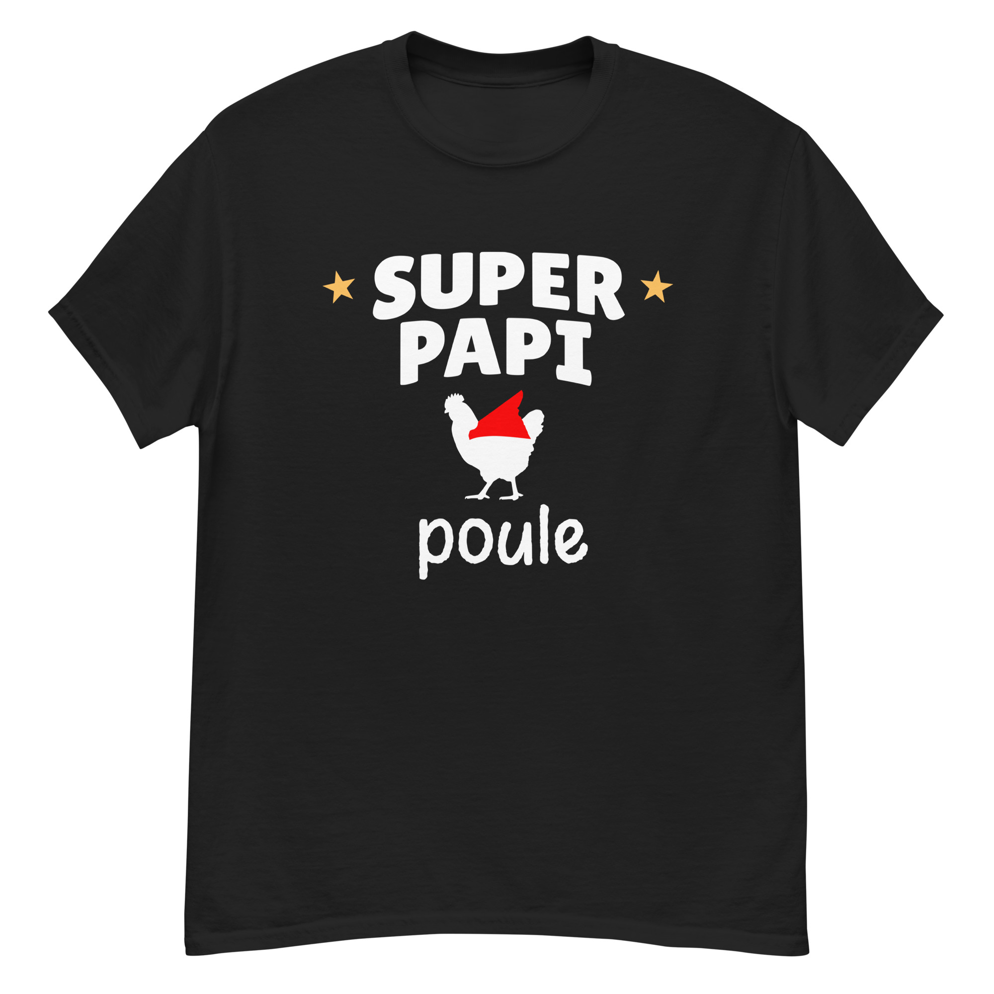T-shirt classique homme Super papi poule