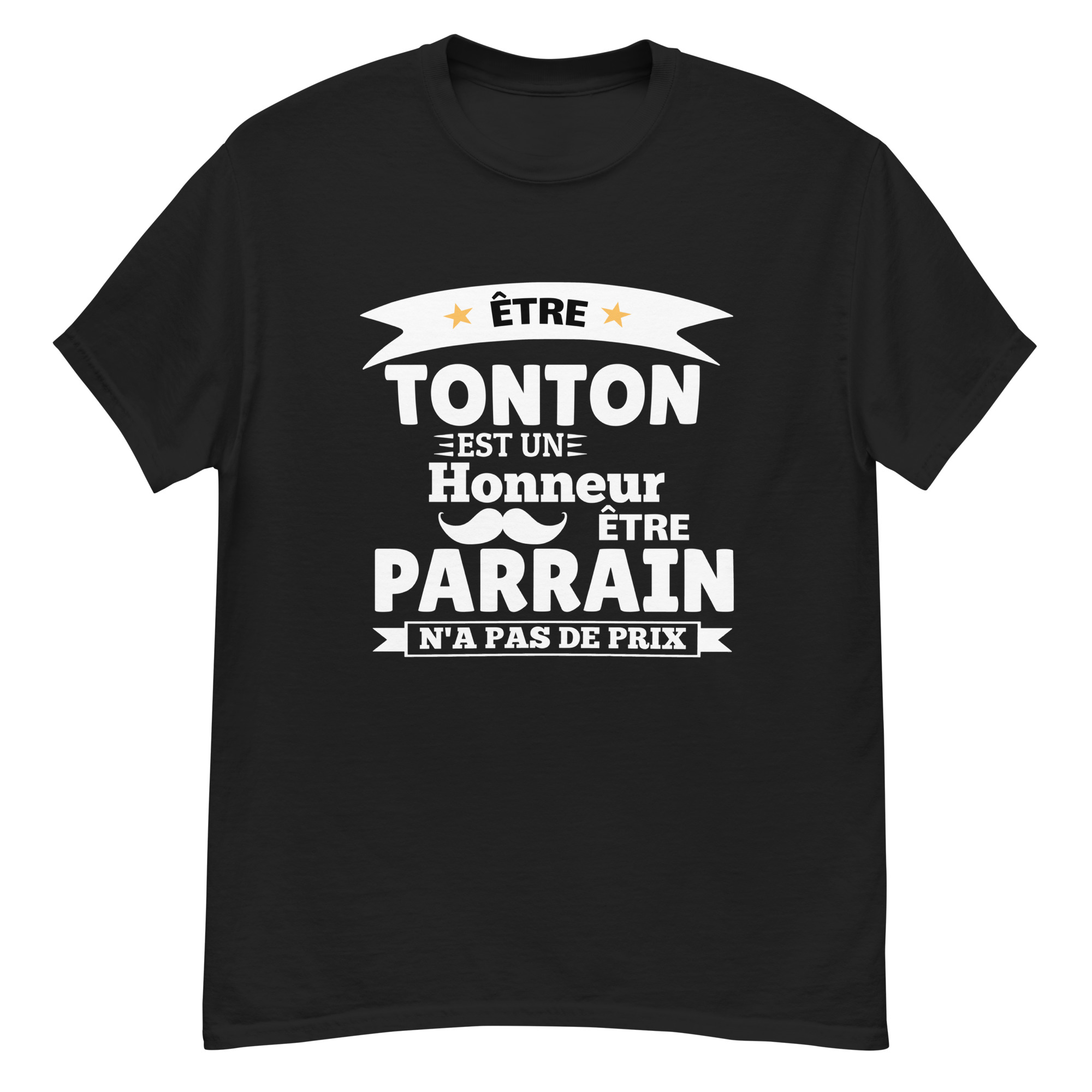 T-shirt classique homme Être tonton est un honneur être parrain n’a pas de prix