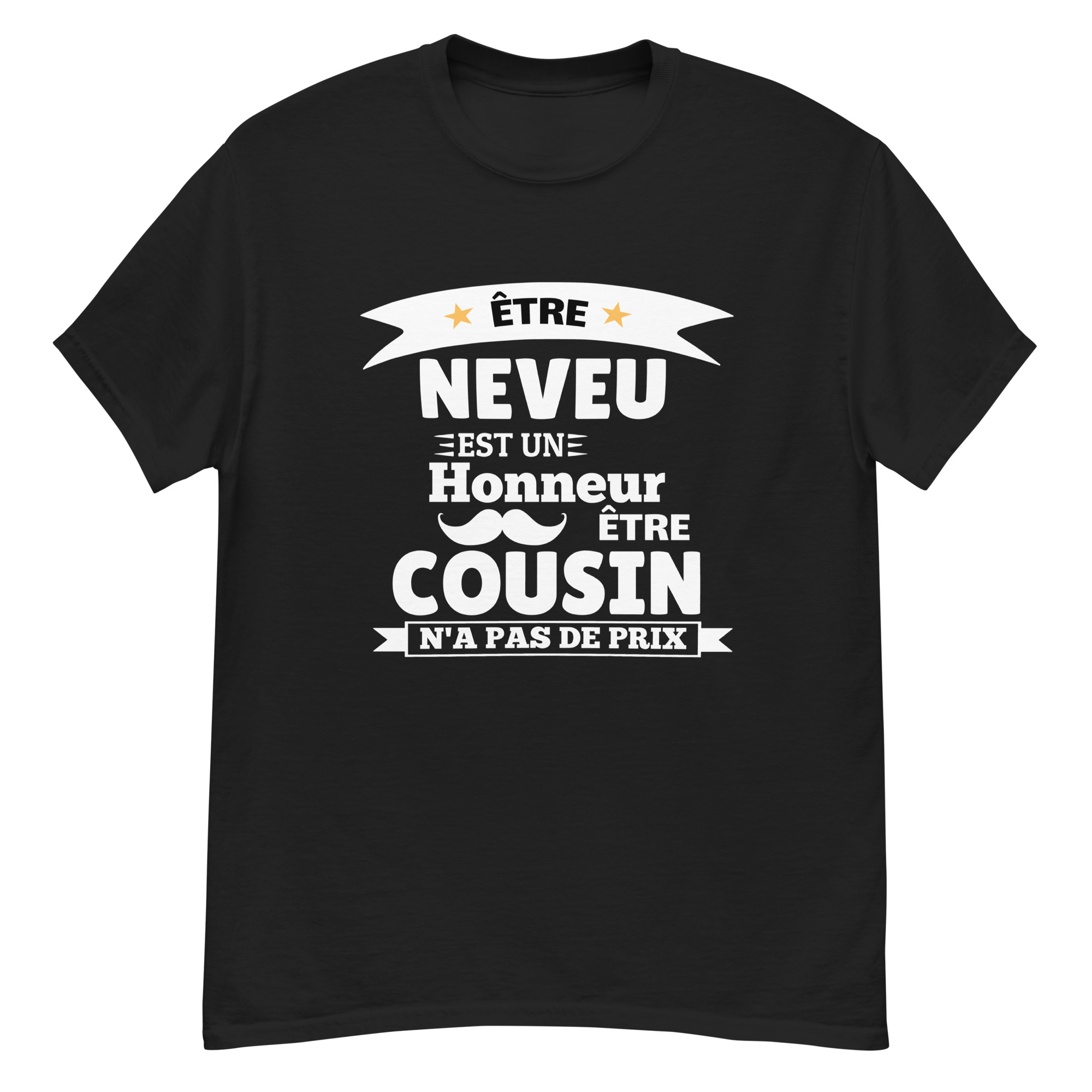 T-shirt classique homme Être neveu est un honneur être cousin n’a pas de prix