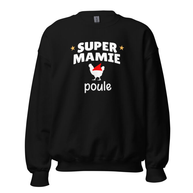 Sweat Unisexe à Col Rond Super mamie poule