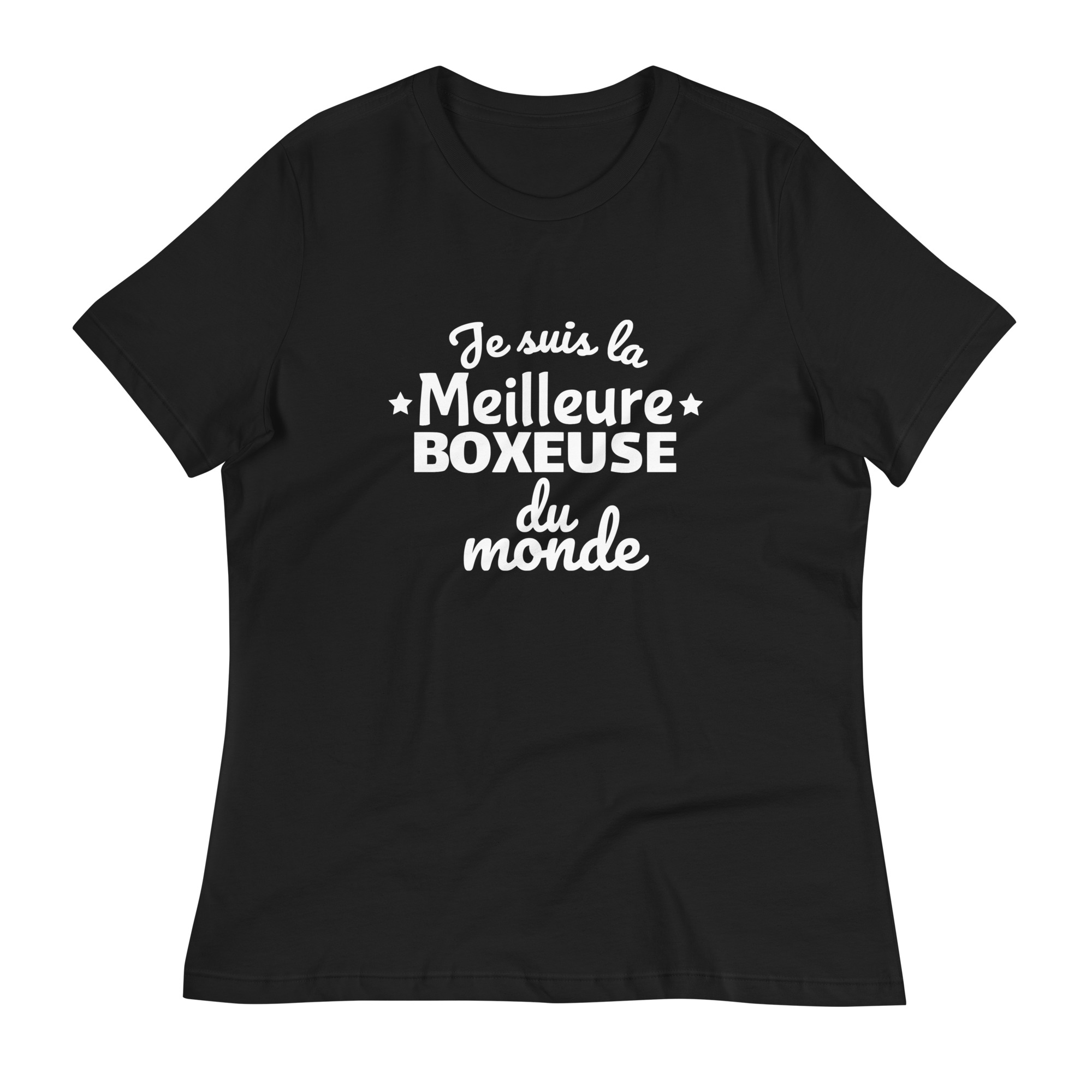 T-shirt Décontracté pour Femme Je suis la meilleure boxseuse du monde