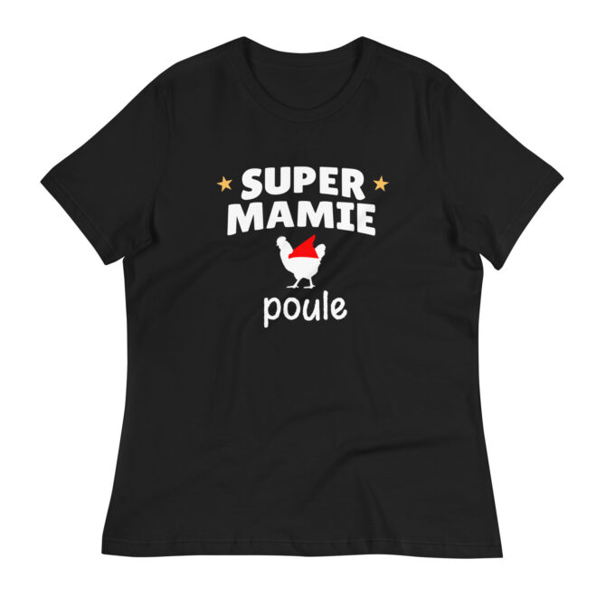 T-shirt Décontracté pour Femme Super mamie poule