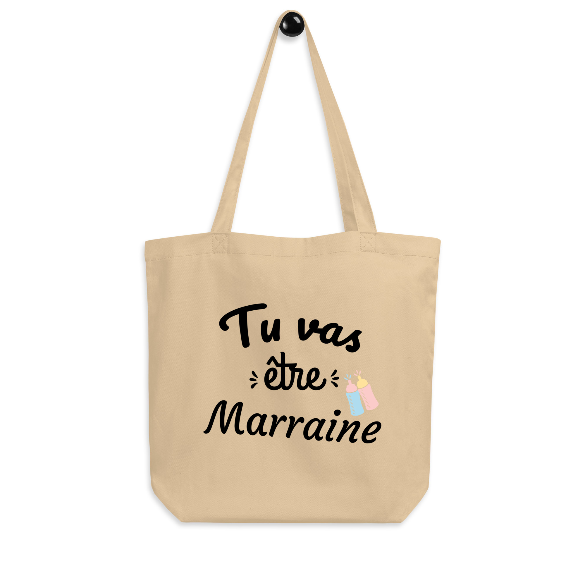 Tote Bag Bio Tu vas être marraine