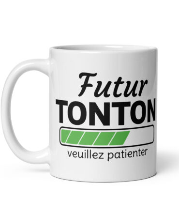 Mug Blanc Brillant Futur tonton veuillez patienter...