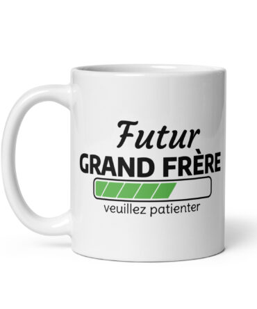 Mug Blanc Brillant Futur grand frère veuillez patienter...