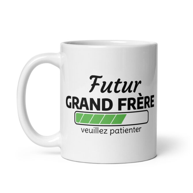 Mug Blanc Brillant Futur grand frère veuillez patienter...