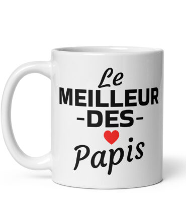 Mug Blanc Brillant le meilleur des papis