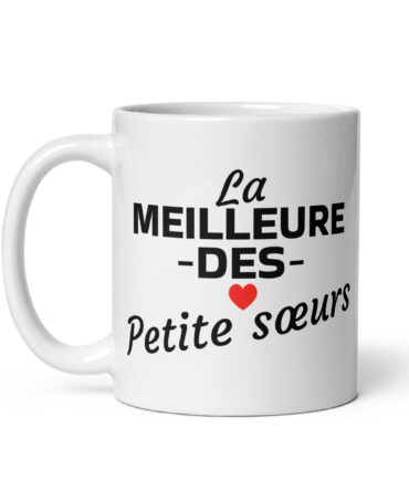 Mug Blanc Brillant la meilleure des petite sœurs
