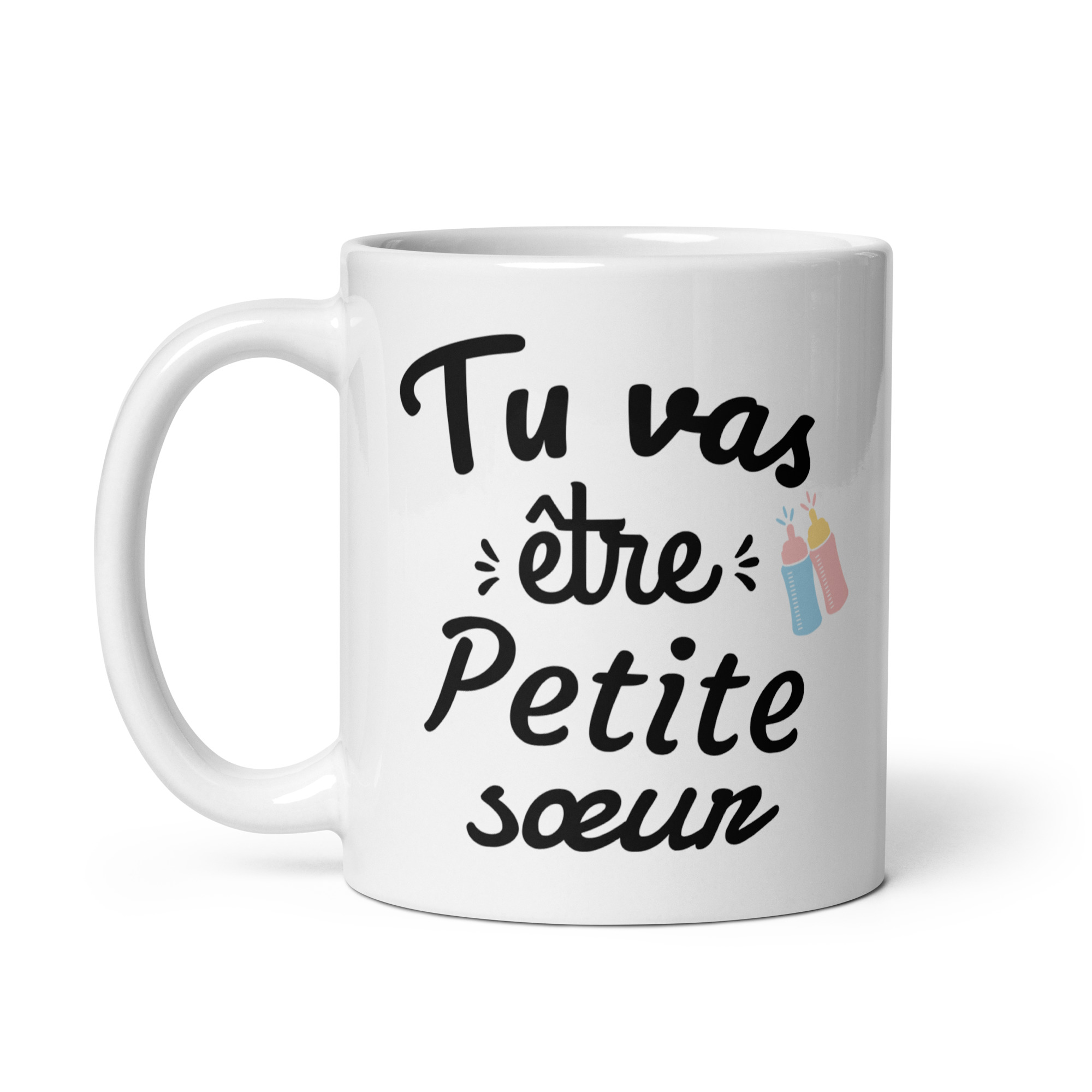 Mug Blanc Brillant Tu vas être petite sœur