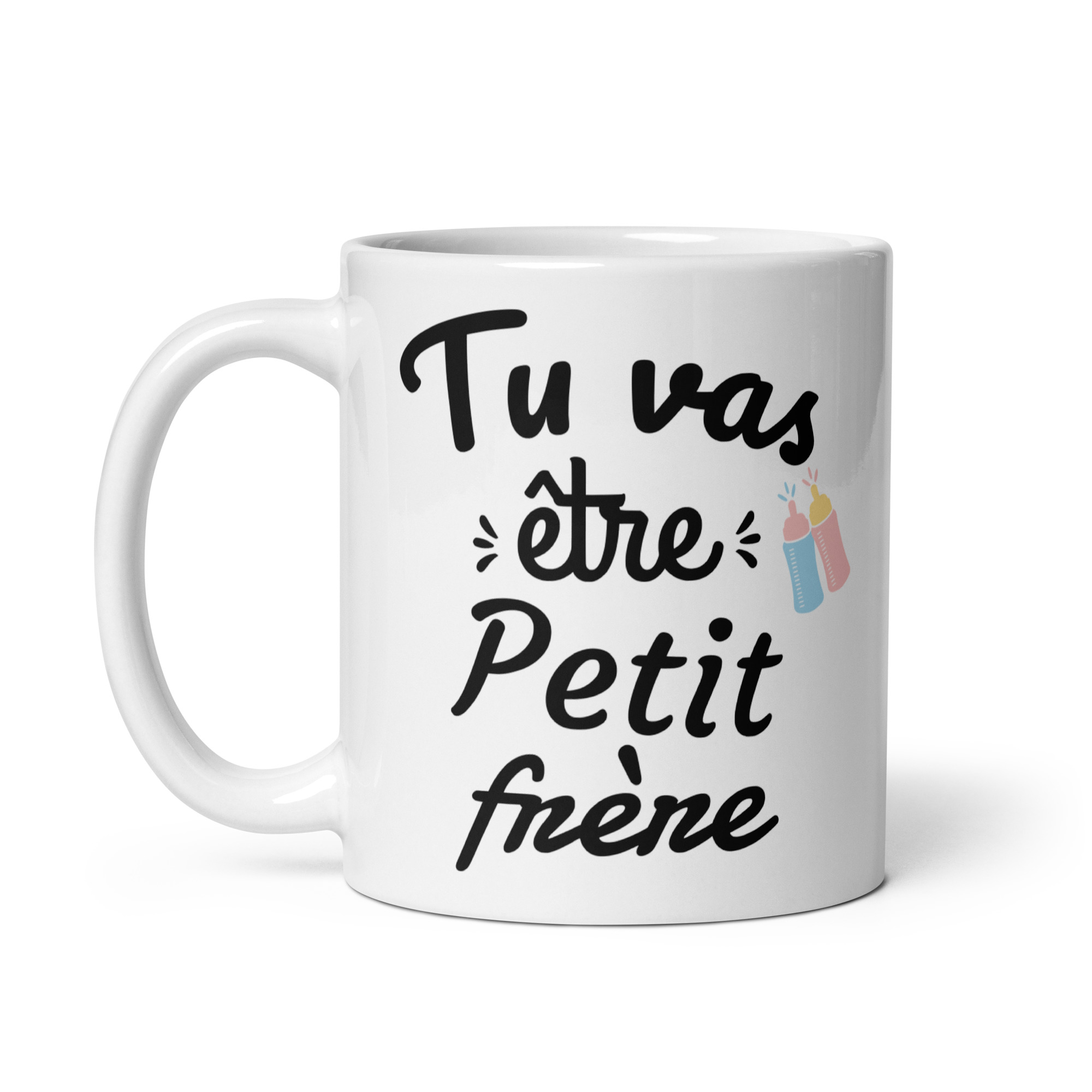 Mug Blanc Brillant  Tu vas être petit frère