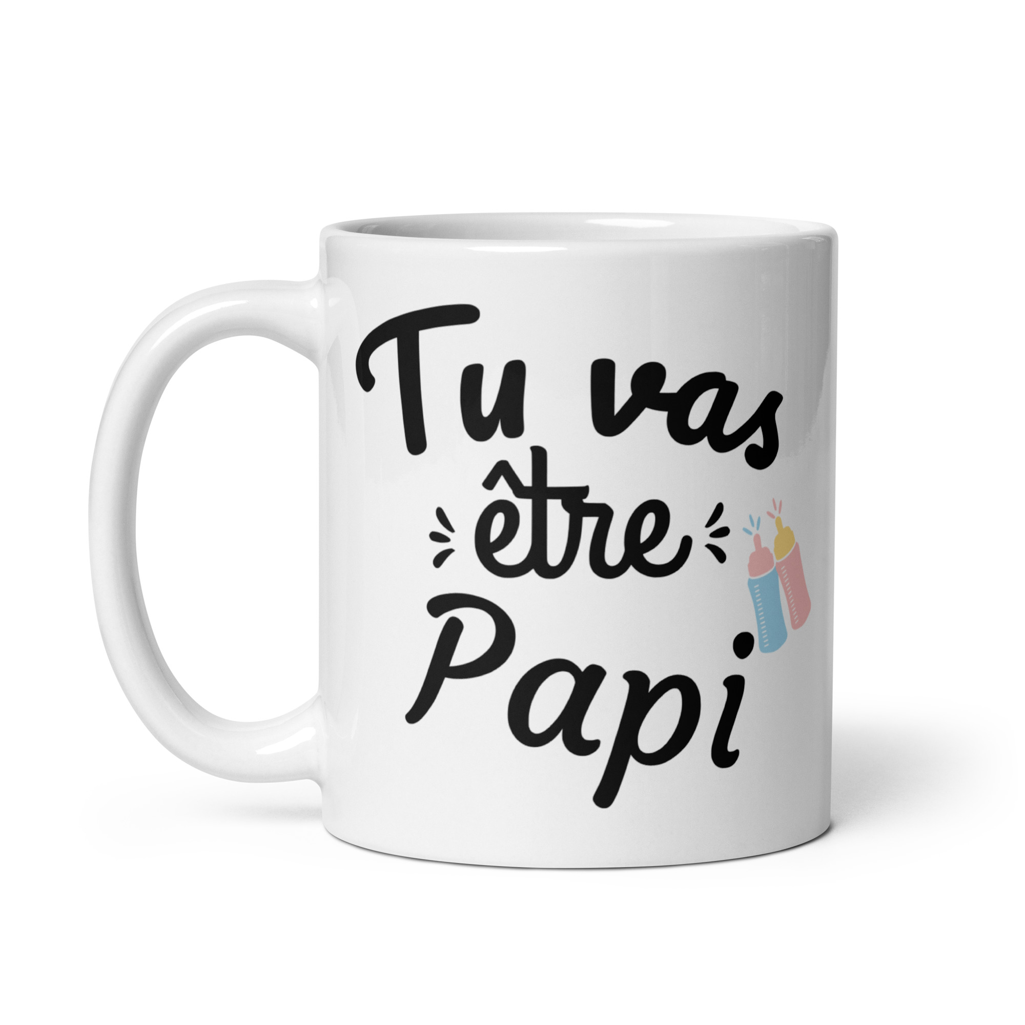 Mug Blanc Brillant  Tu vas être papi