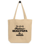 Tote Bag Bio Je suis le meilleur beau-papa du monde