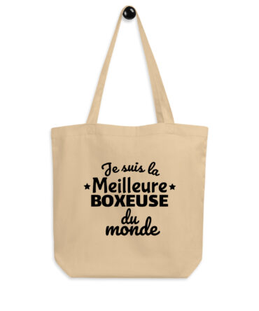 Tote Bag Bio Je suis la meilleure boxeuse du monde