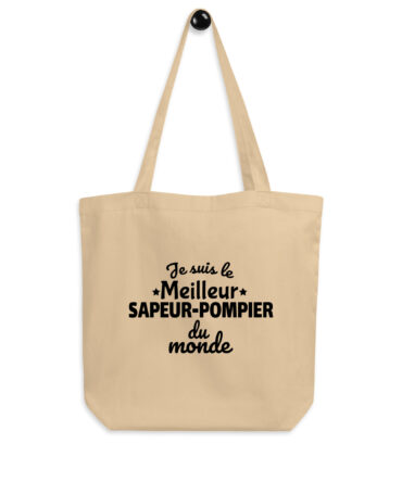 Tote Bag Bio Je suis le meilleur sapeur-pompier du monde