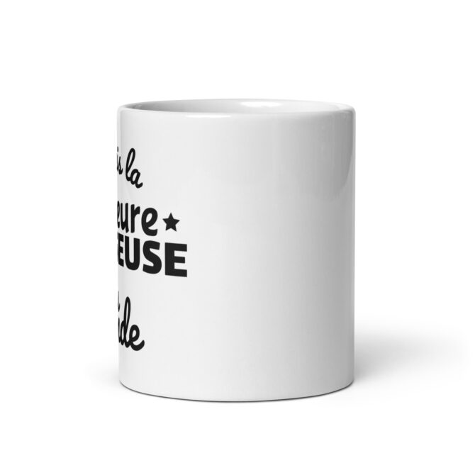 Mug Blanc Brillant je suis la meilleure chasseuse du monde