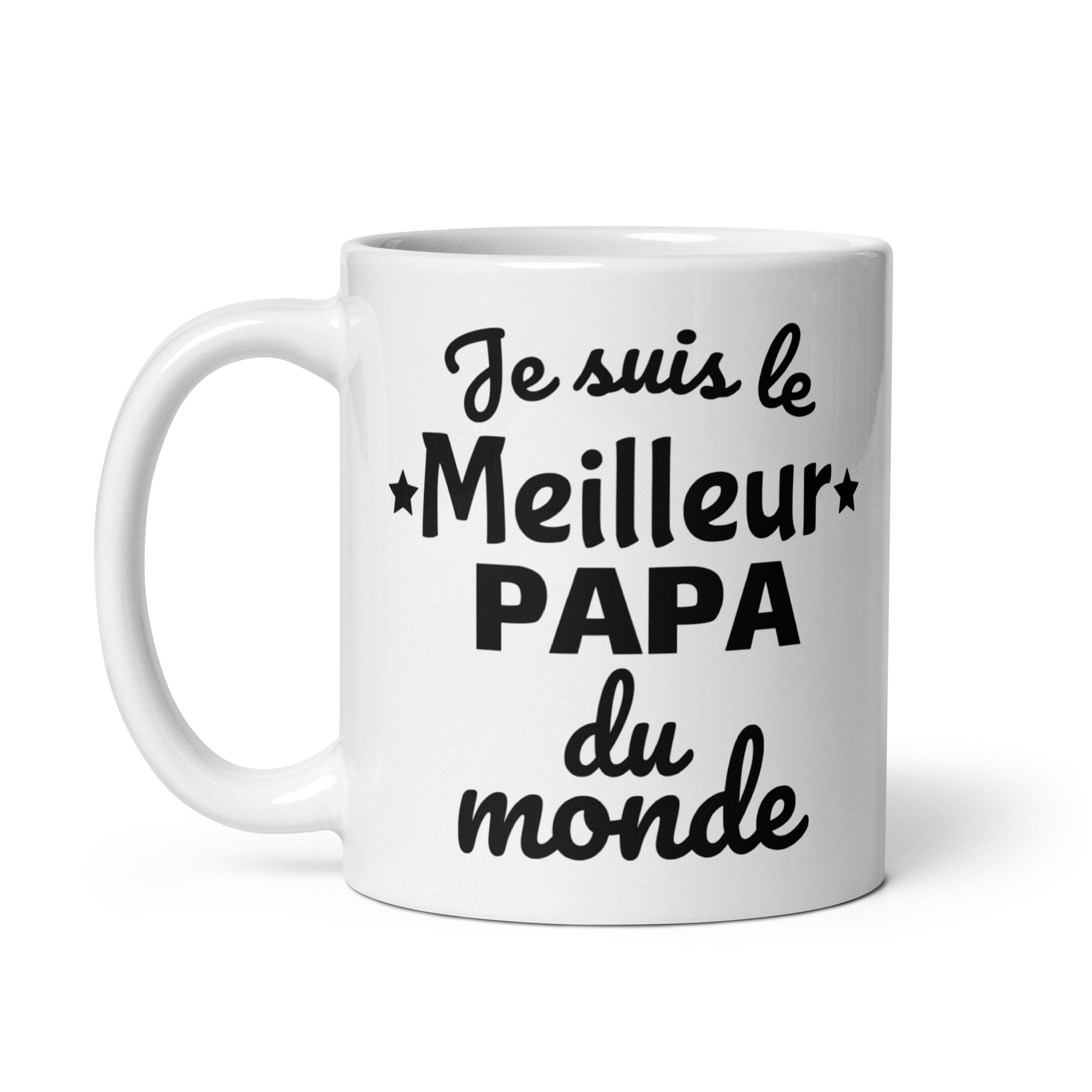 Mug Blanc Brillant Je suis le meilleur papa du monde