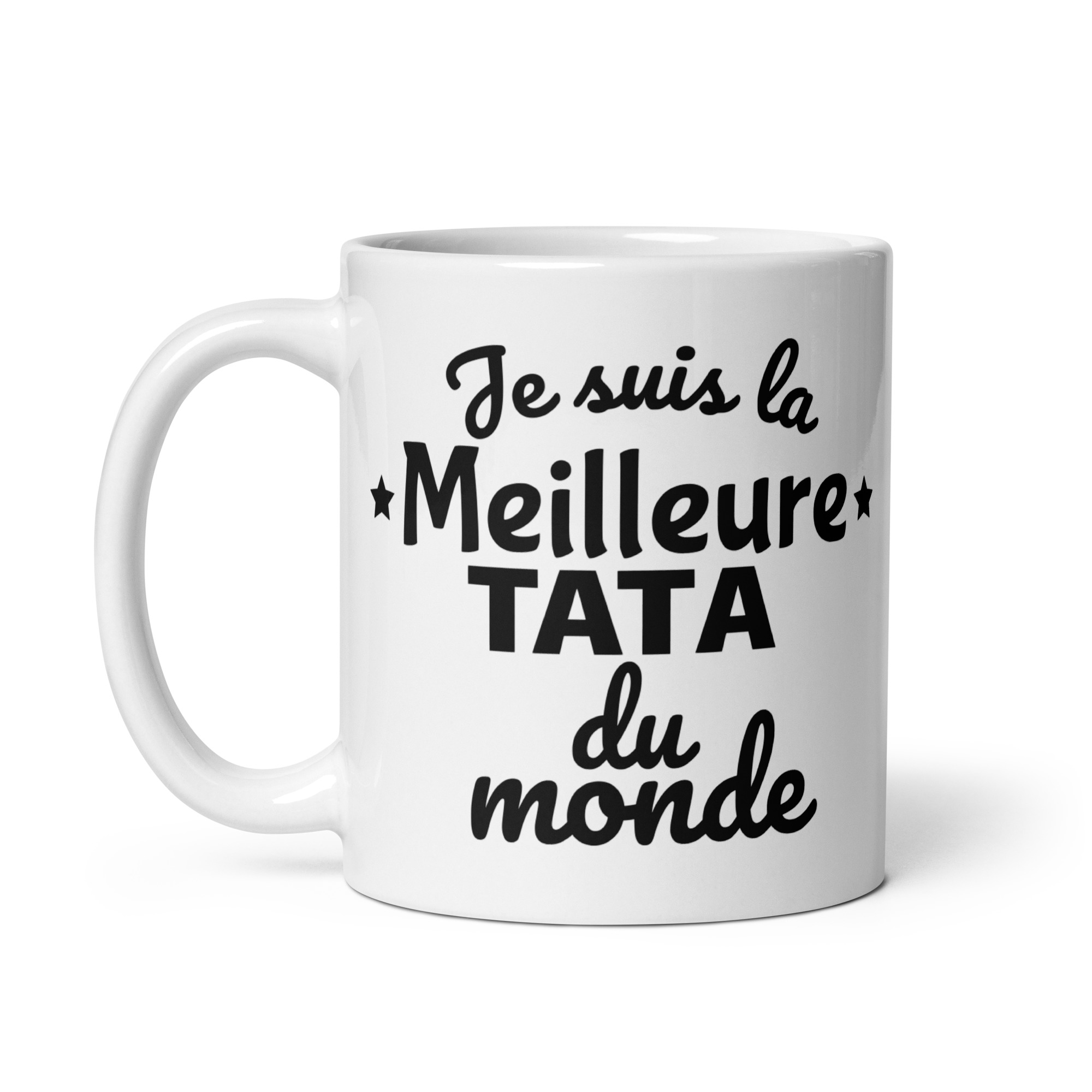 Mug Blanc Brillant Je suis la meilleure tata du monde