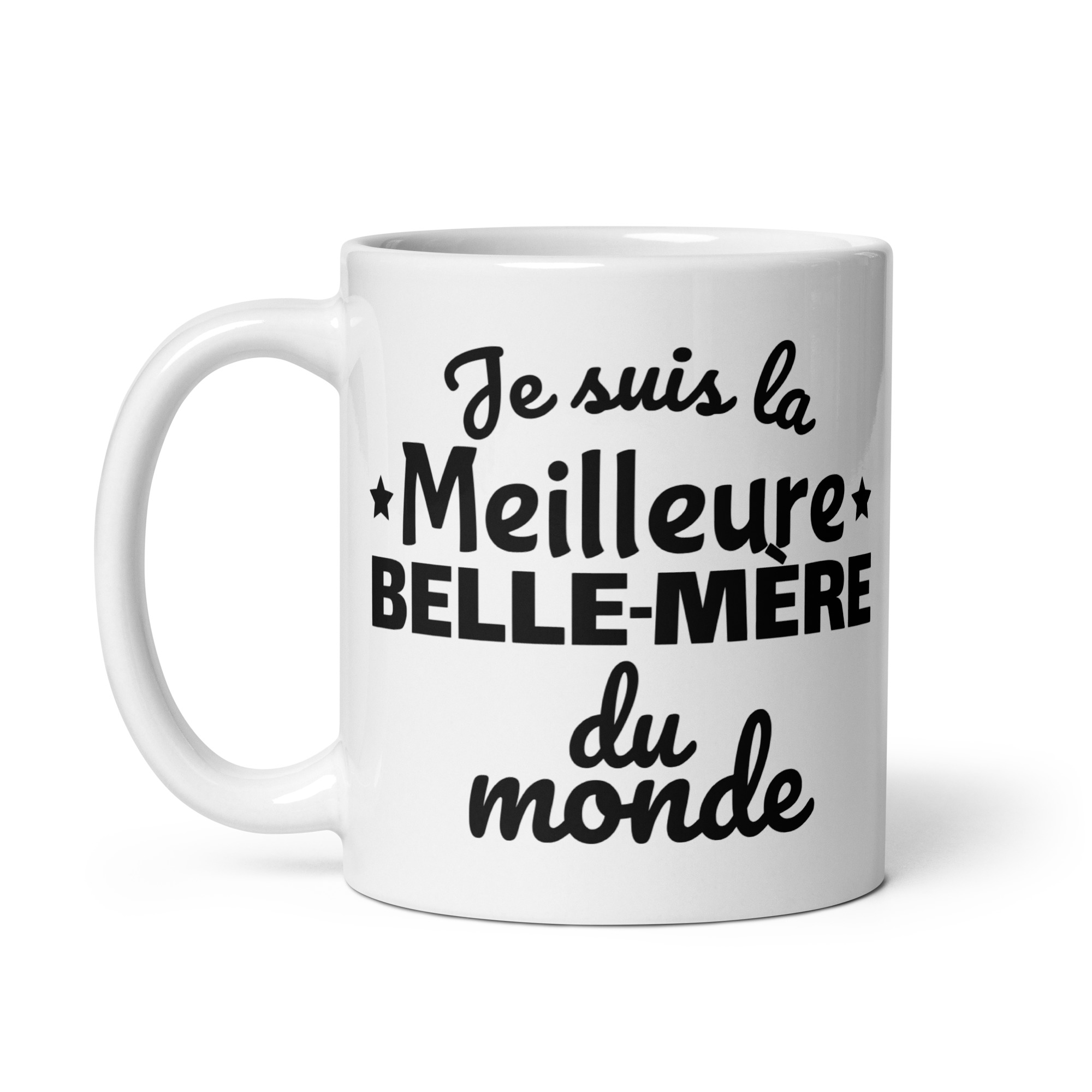 Mug Blanc Brillant Je suis la meilleure belle-mère du monde