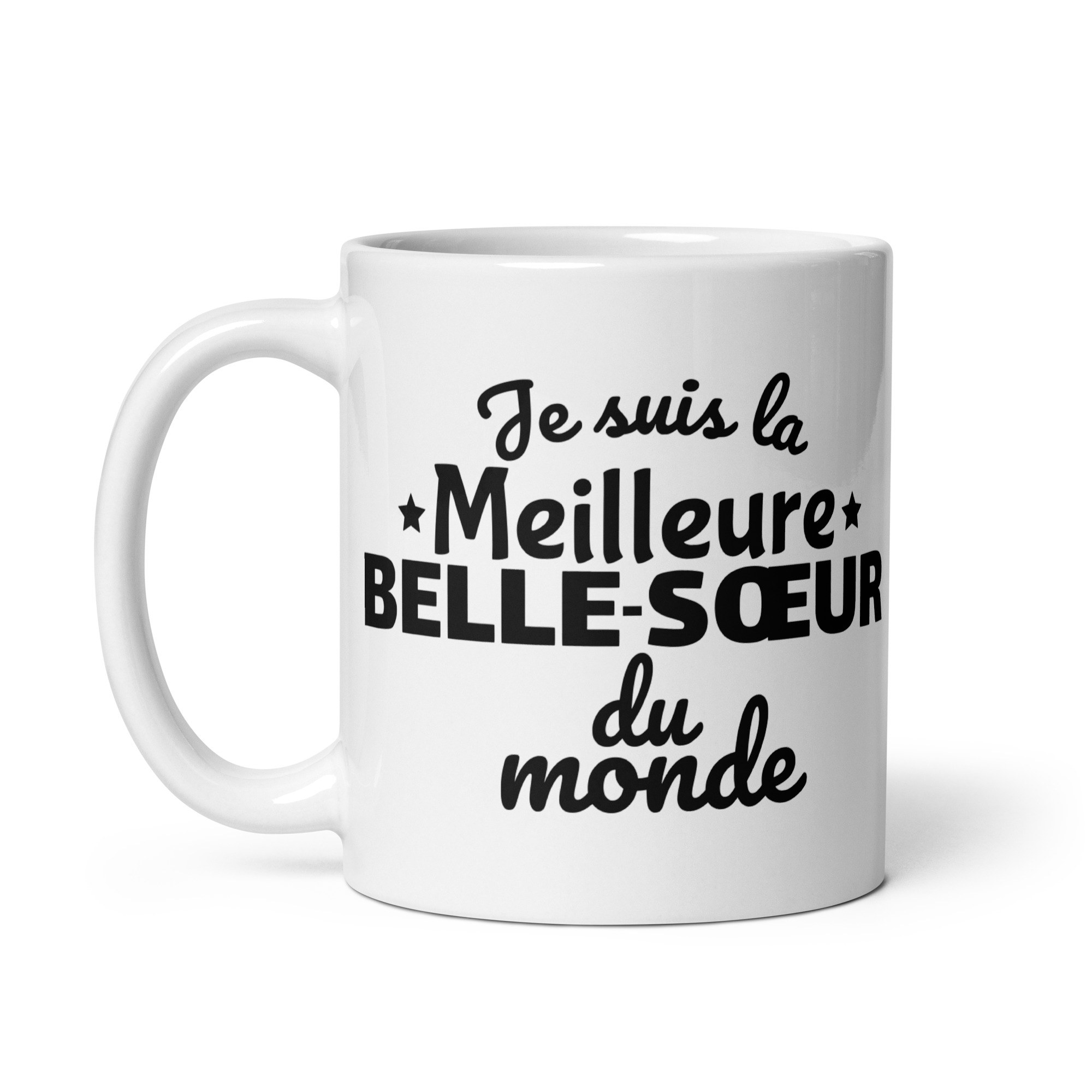 Mug Blanc Brillant Je suis la meilleure belle-sœur du monde