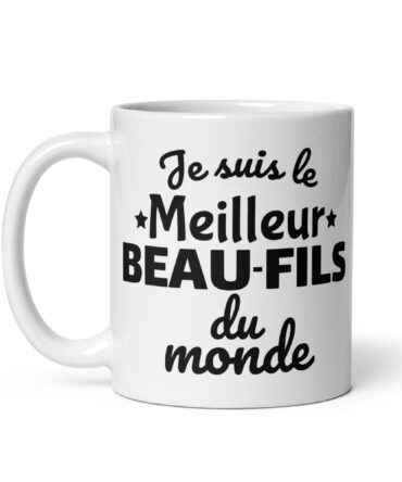 Mug Blanc Brillant Je suis le meilleur beau-fils du monde