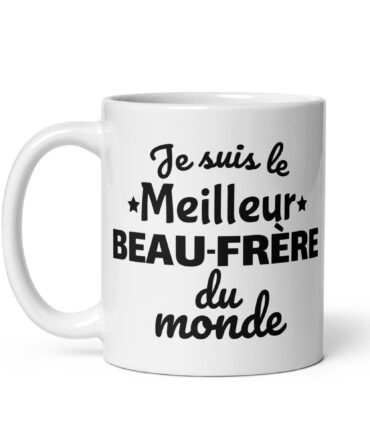Mug Blanc Brillant Je suis le meilleur beau-frère du monde